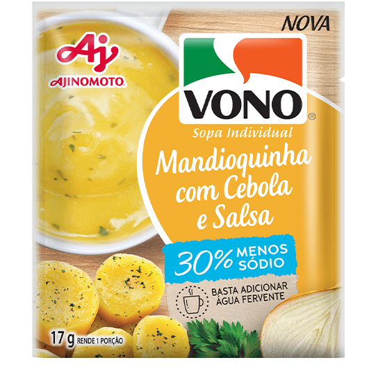 VONO® Mandioquinha com cebola e salsa com sódio reduzido